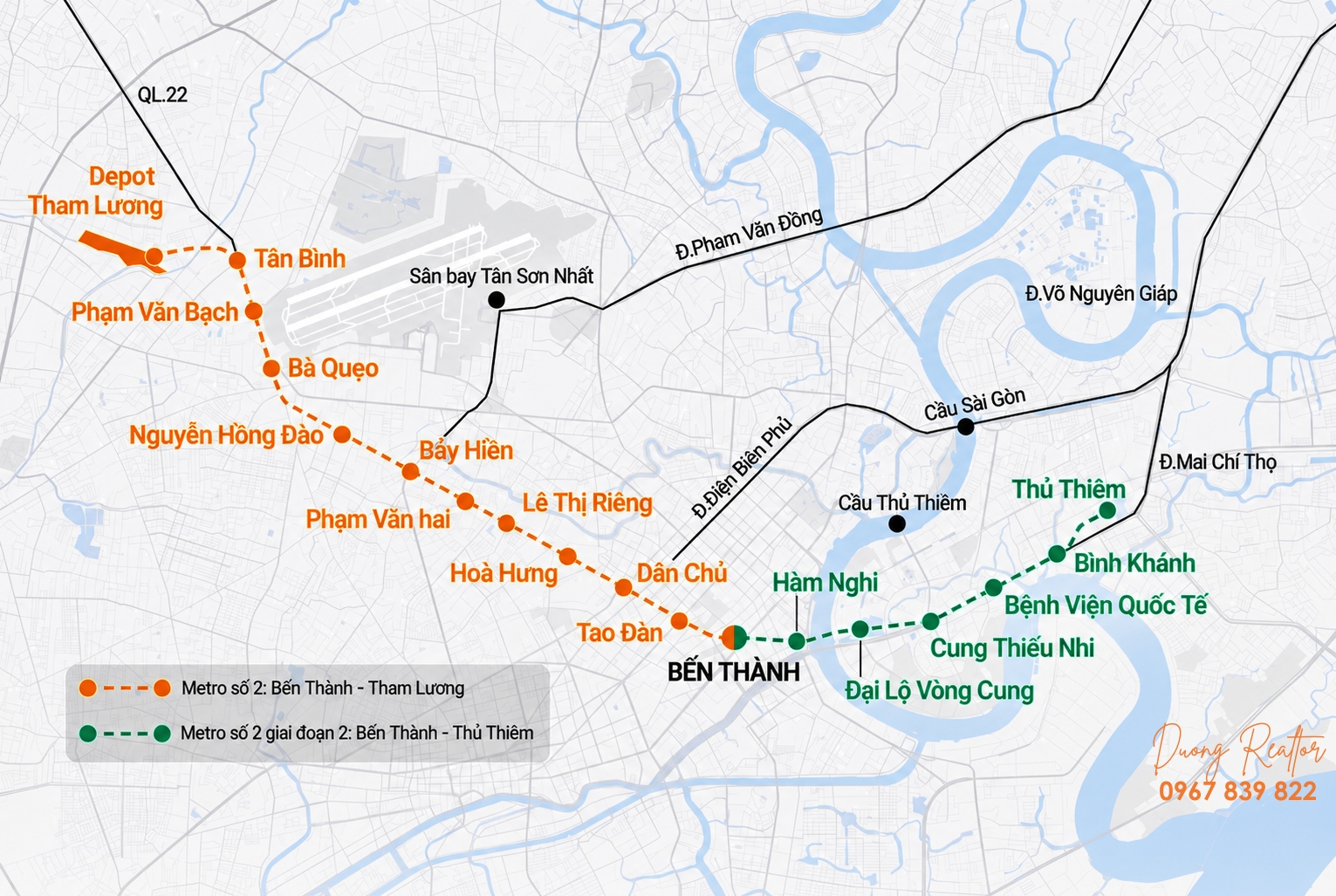 Tuyến Metro số 2 giai đoạn 1 và 2
