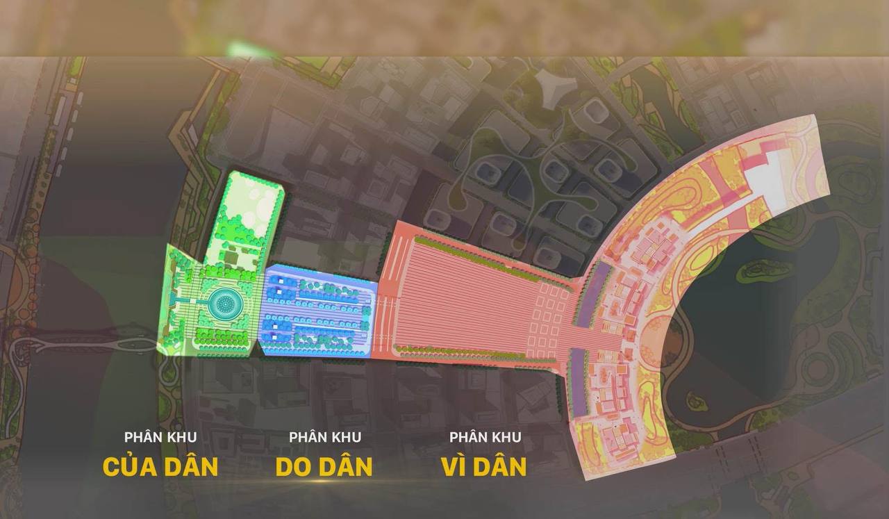 Với 3 phân khu chính: Của Dân - Do Dân & Vì Dân
