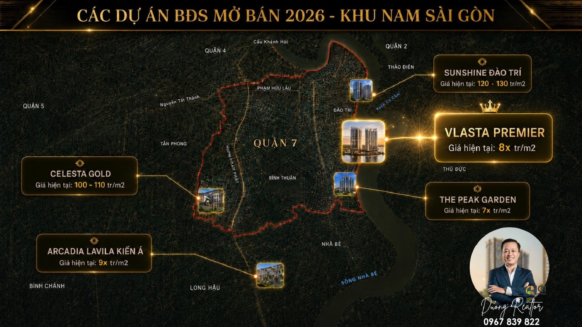 Các dự án bất động sản mở bán 2026 Nam Sài Gòn