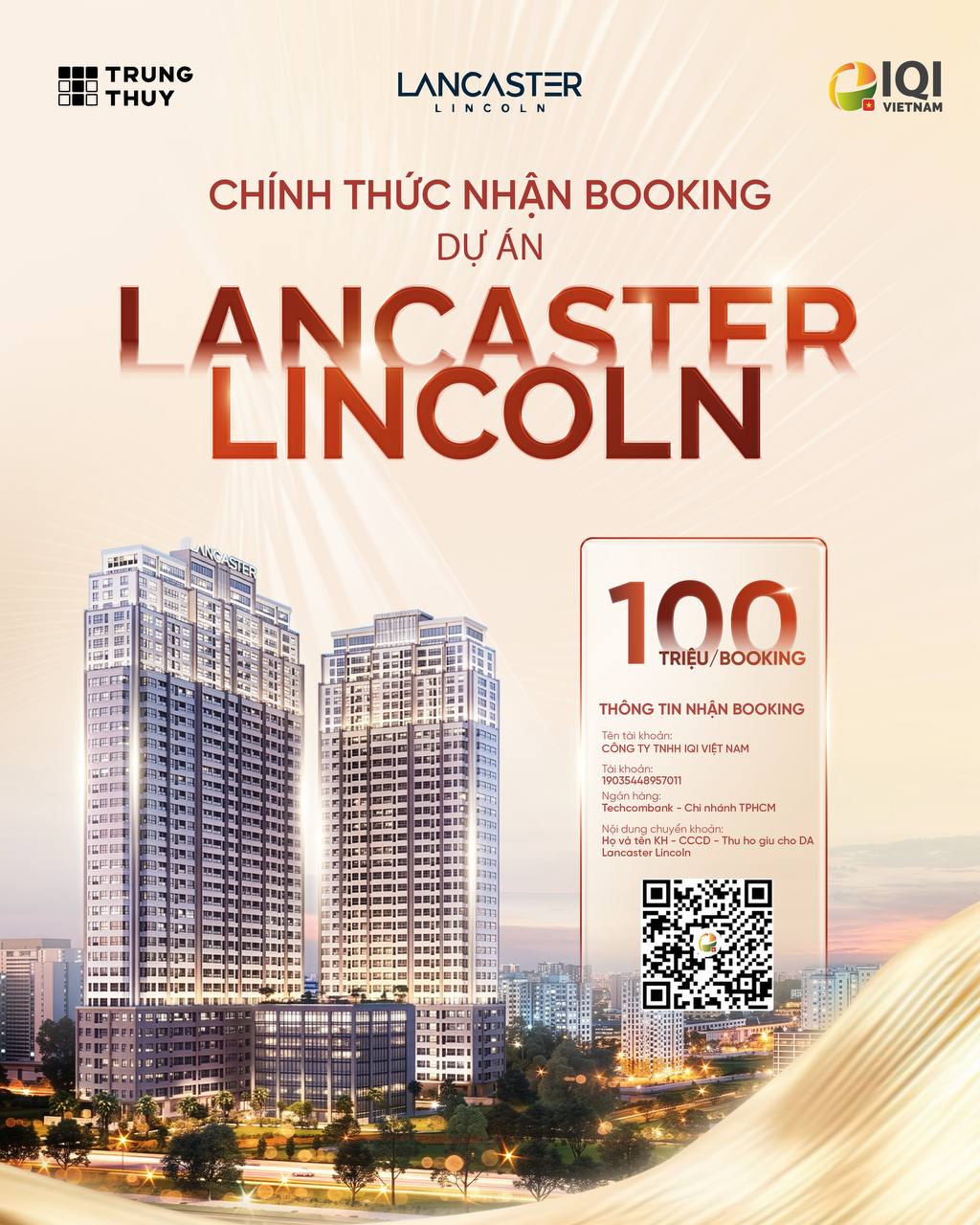 Chính thức nhận booking dự án Lancaster Lincoln Nguyễn Tất Thành Quận 4 cũ của Trung Thủy Group