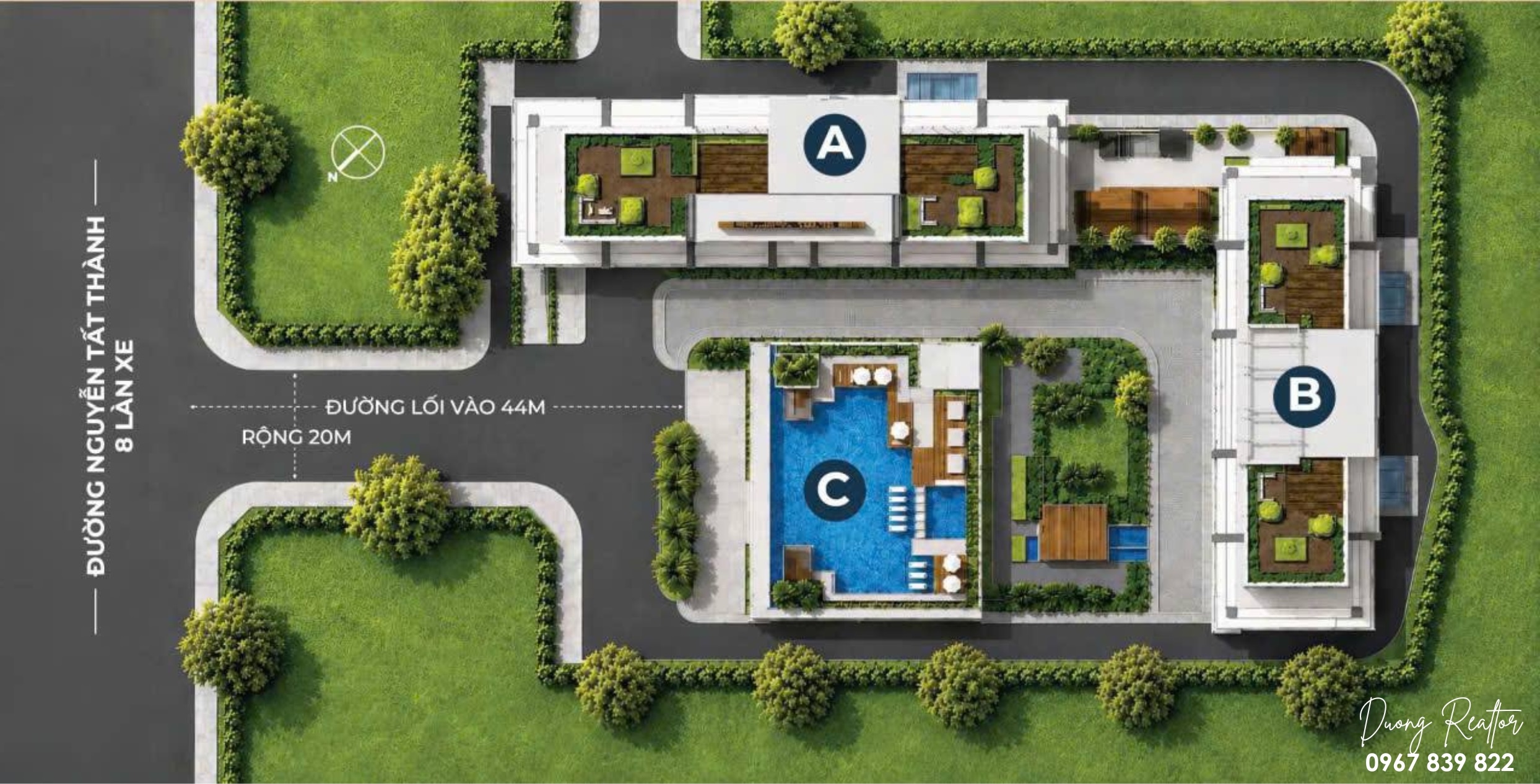 Đường Nguyễn Tất Thành trước dự án Lancaster Lincoln sẽ đưuọc mở rộng lên 8 làn xe