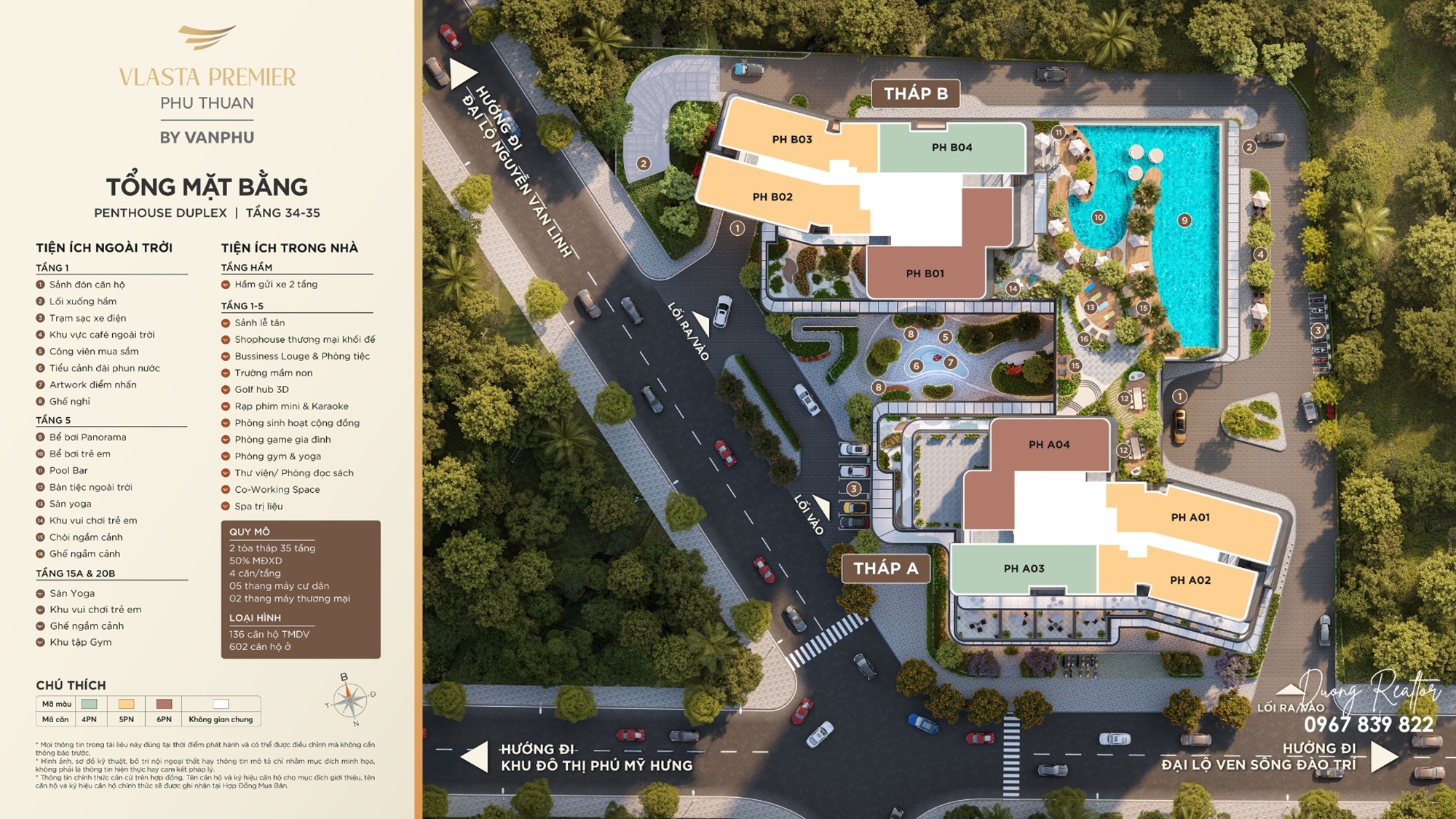 Mặt bằng Penthouse Duplex Vlasta Premier