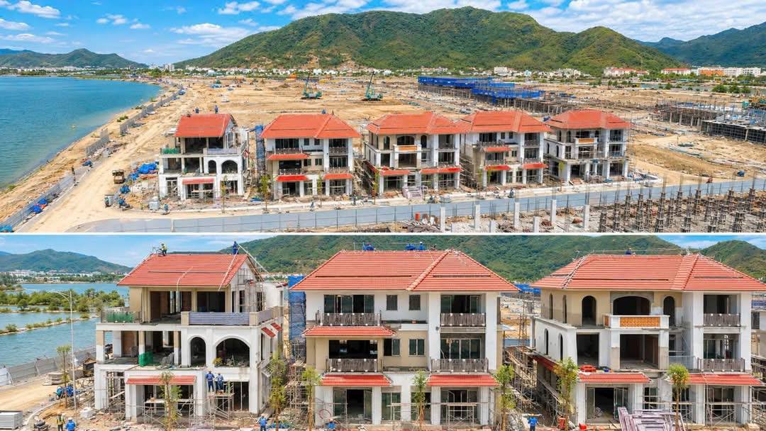 Những căn biệt thự đầu tiên đang dần hoàn thiện