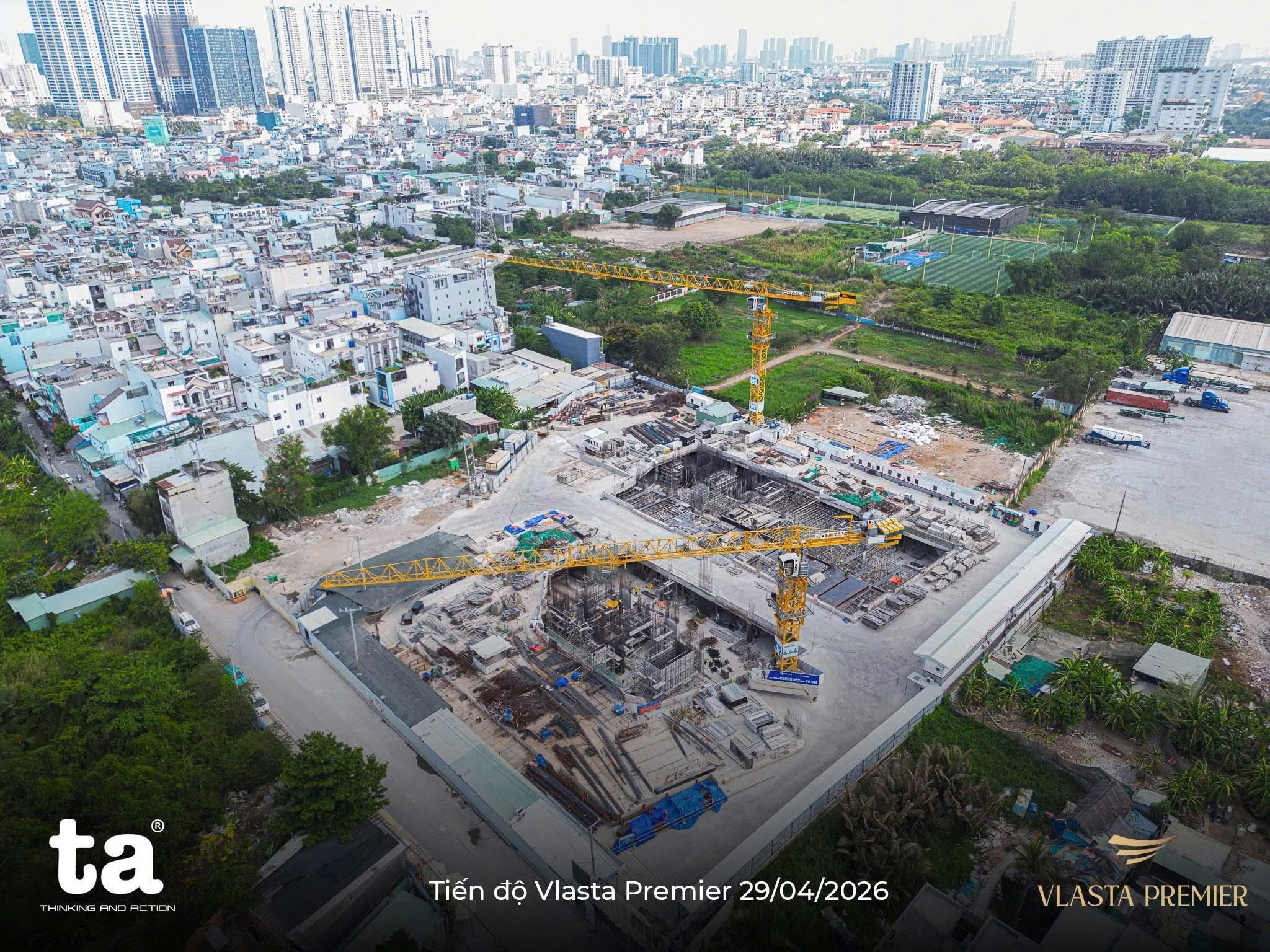 Tiến độ dự án Vlassta Premier Phú Thuận tháng 4 2026