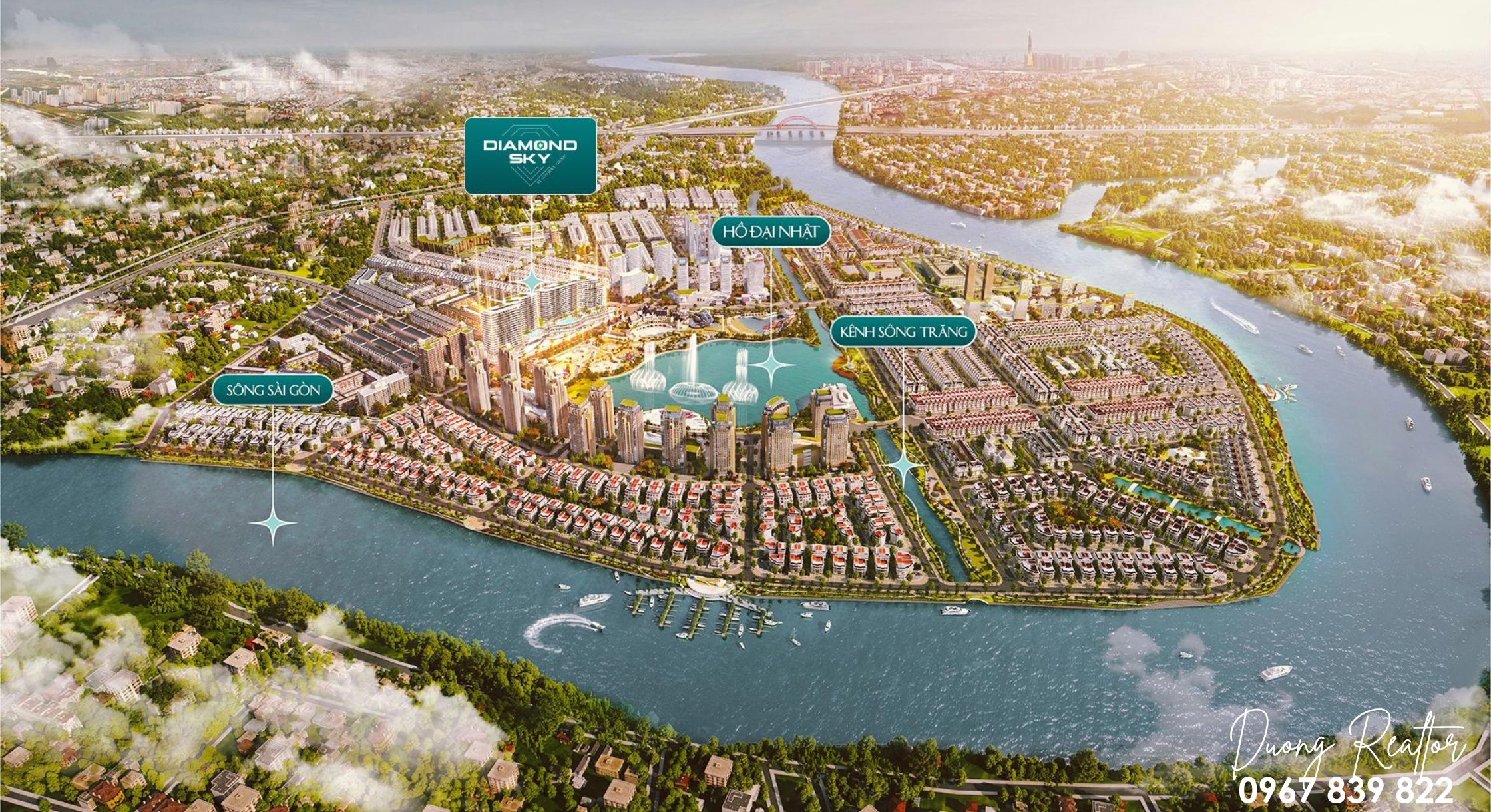 Vị trí căn hộ Diamond Sky Vạn Phúc City