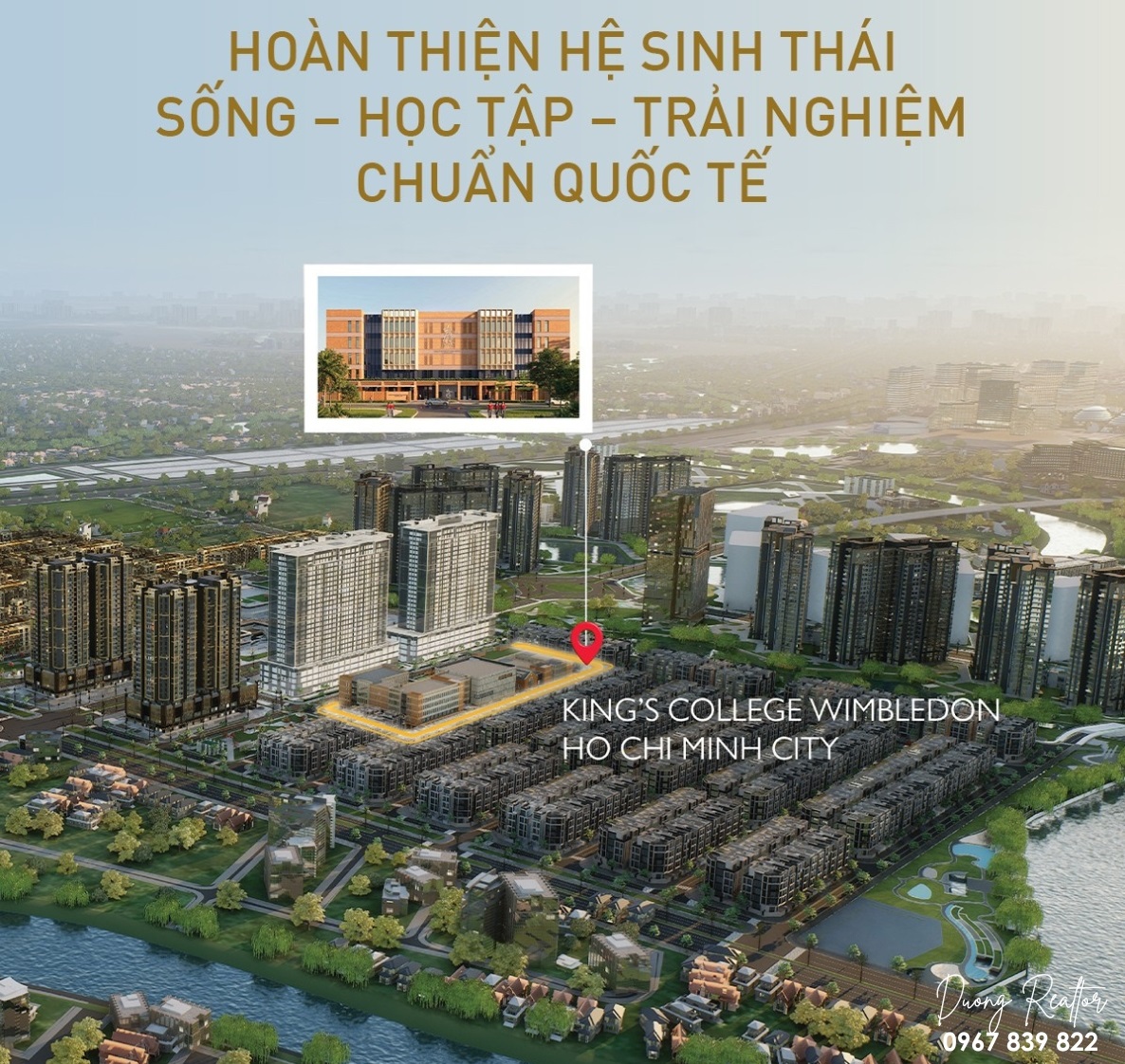 Vị trí trường King''s College đặt tại The Global City