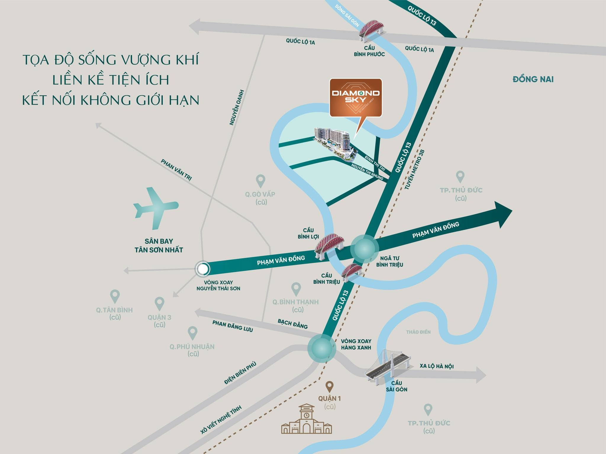 Vị trí VÀNG của Diamond Sky - Vạn Phúc City
