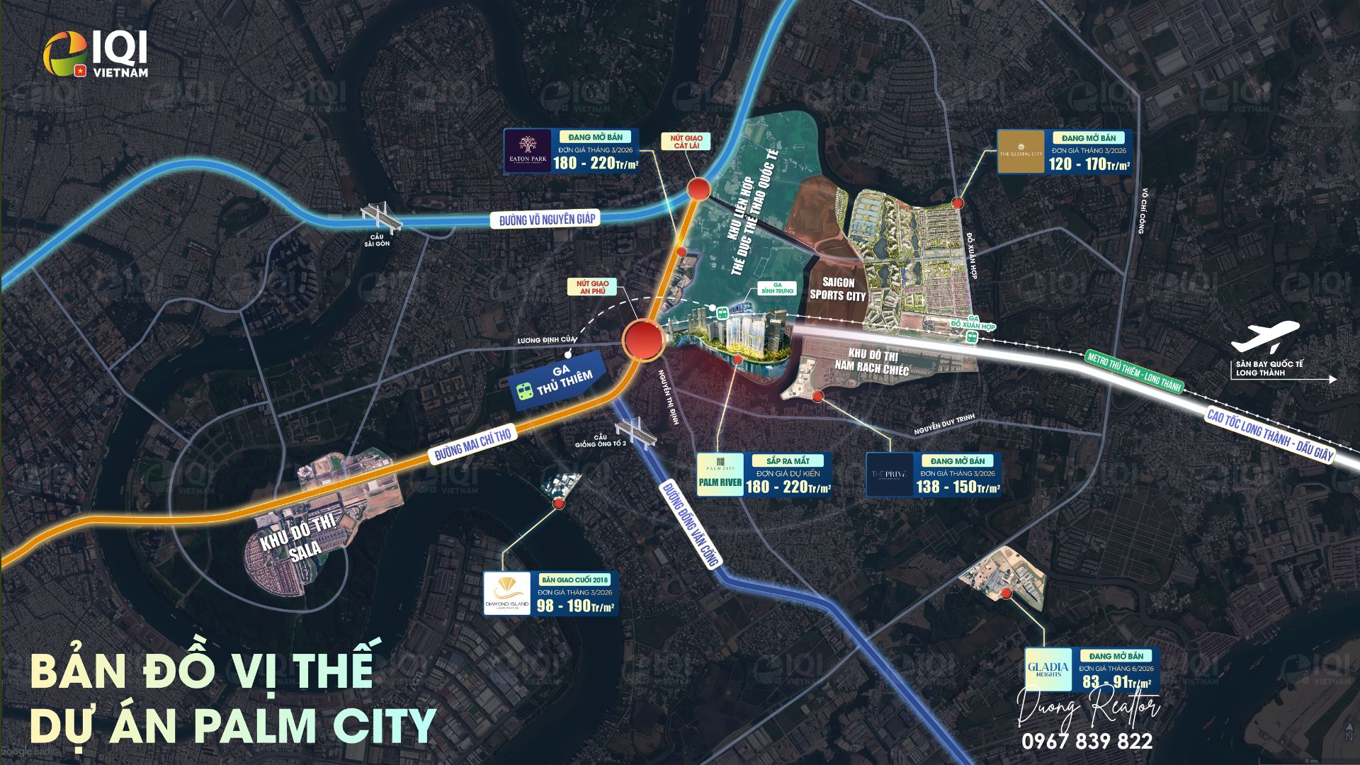 Bản đồ vị thế dự án Palm City