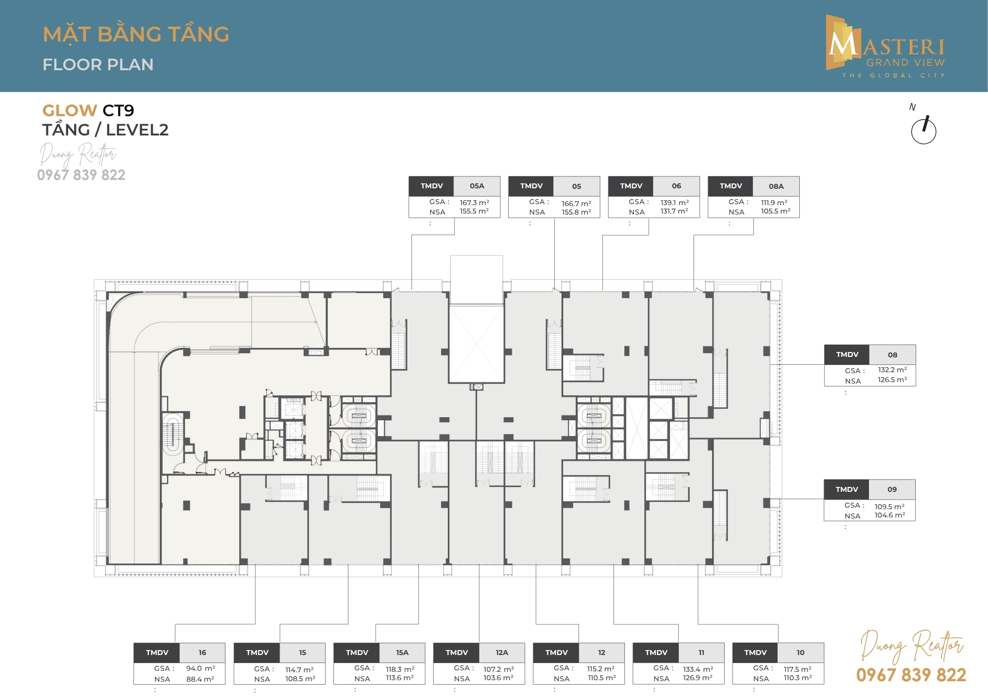 Mặt bằng Shophouse Glow CT9 Tầng 2