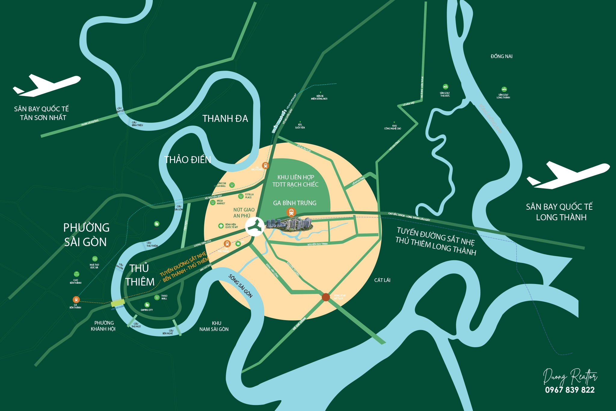 Vị trí dự án Palm River Quận 2