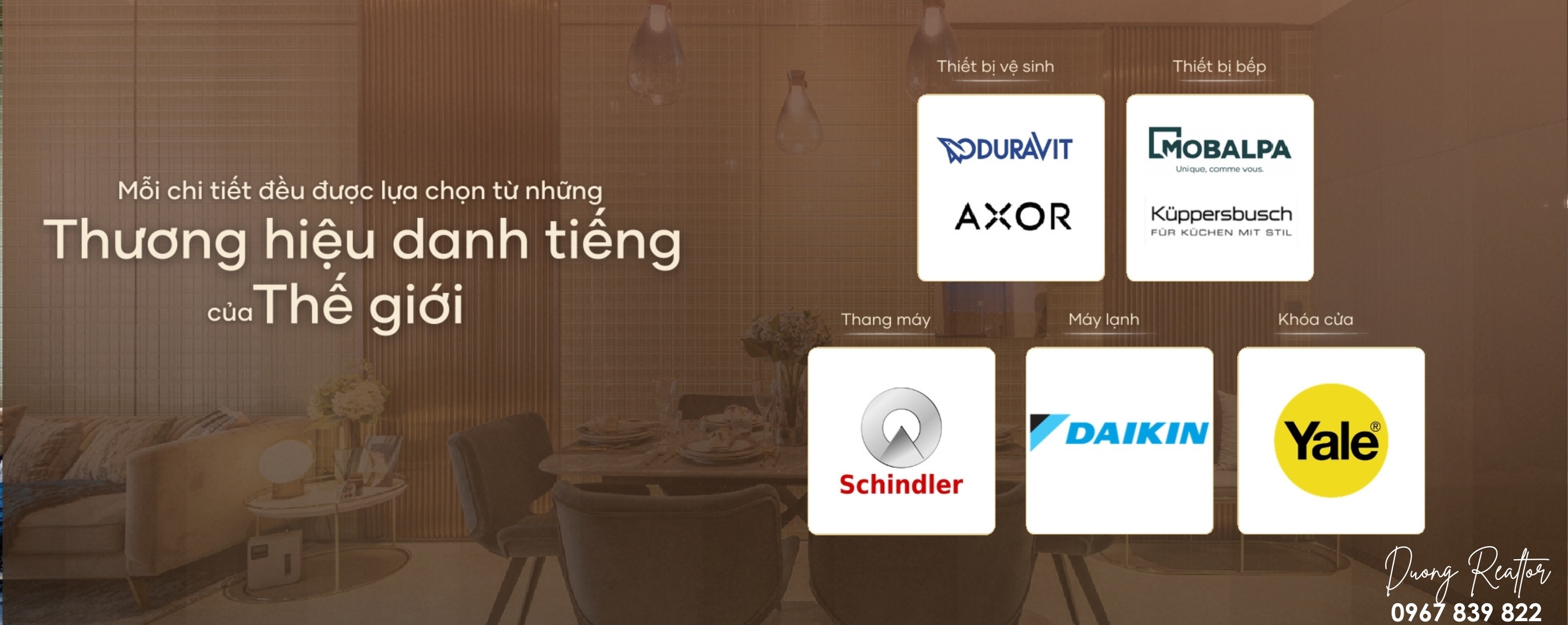 Bàn giao cao cấp với những thương hiệu nổi tiếng