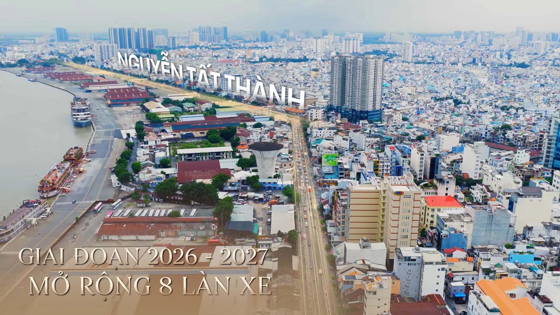 Đường Nguyến Tất Thành mở rộng lên 8 làn xe gấp đôi hiện tại