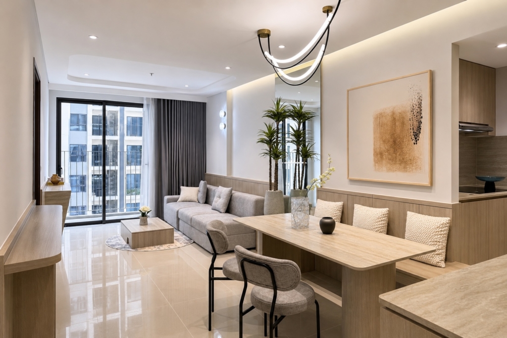 Hình ảnh thực tế căn hộ Hado Centosa - Full nội thất - Sổ hồng sẵn
