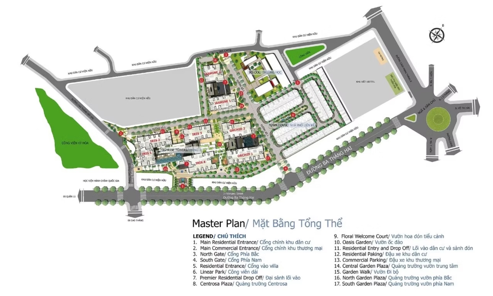 mặt bằng tiện ích tổng thể-Hado-Centosa-Garden