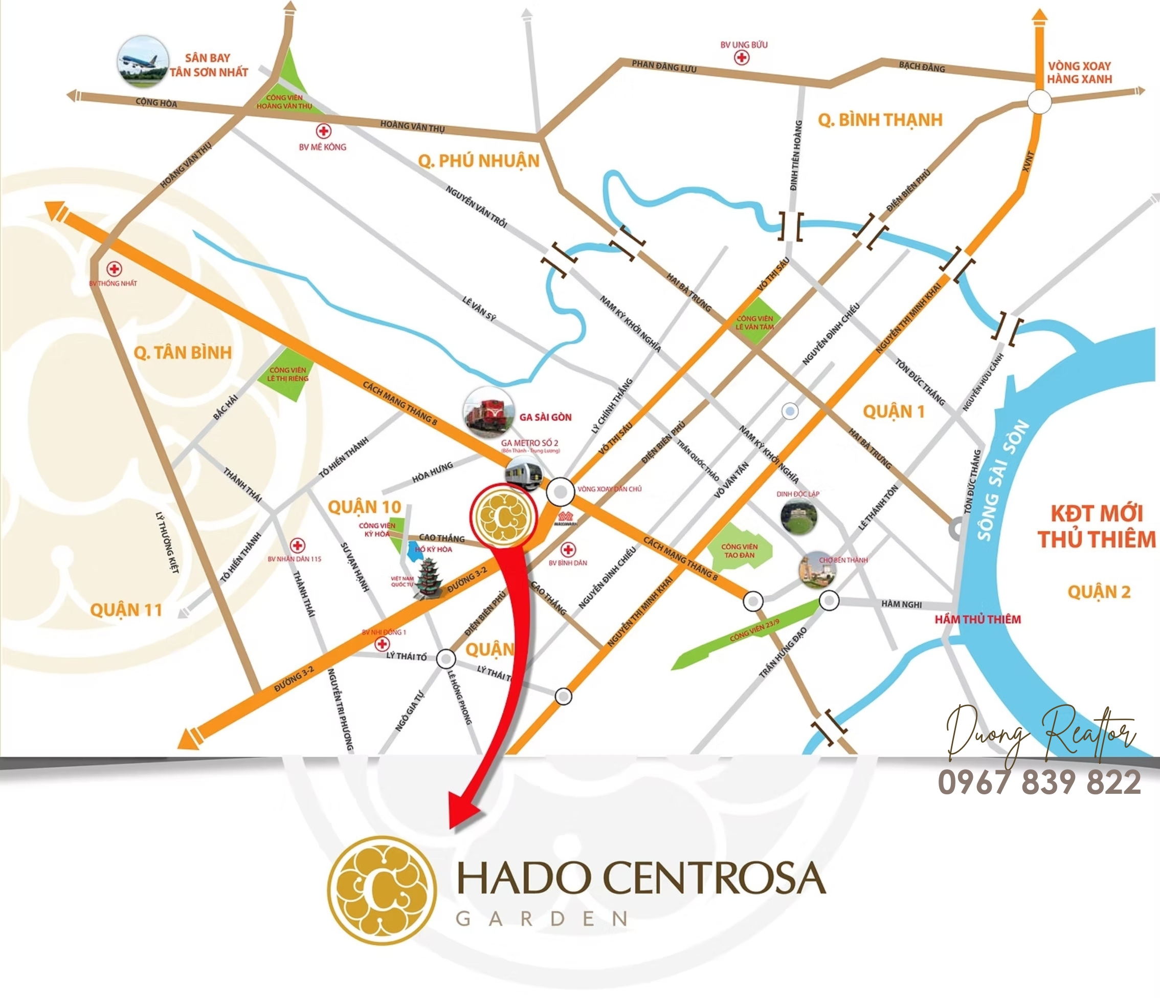 Vị trí trung tâm đẳng cấp của Hado Centosa