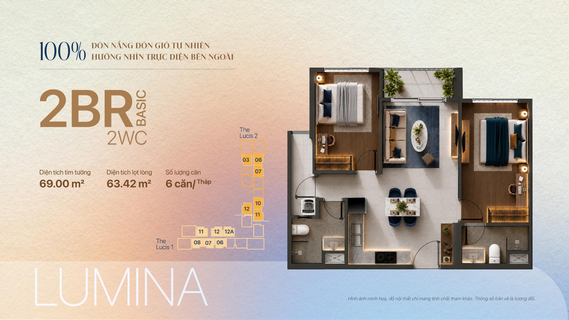 Căn hộ 2Pn Tiêu Chuẩn
