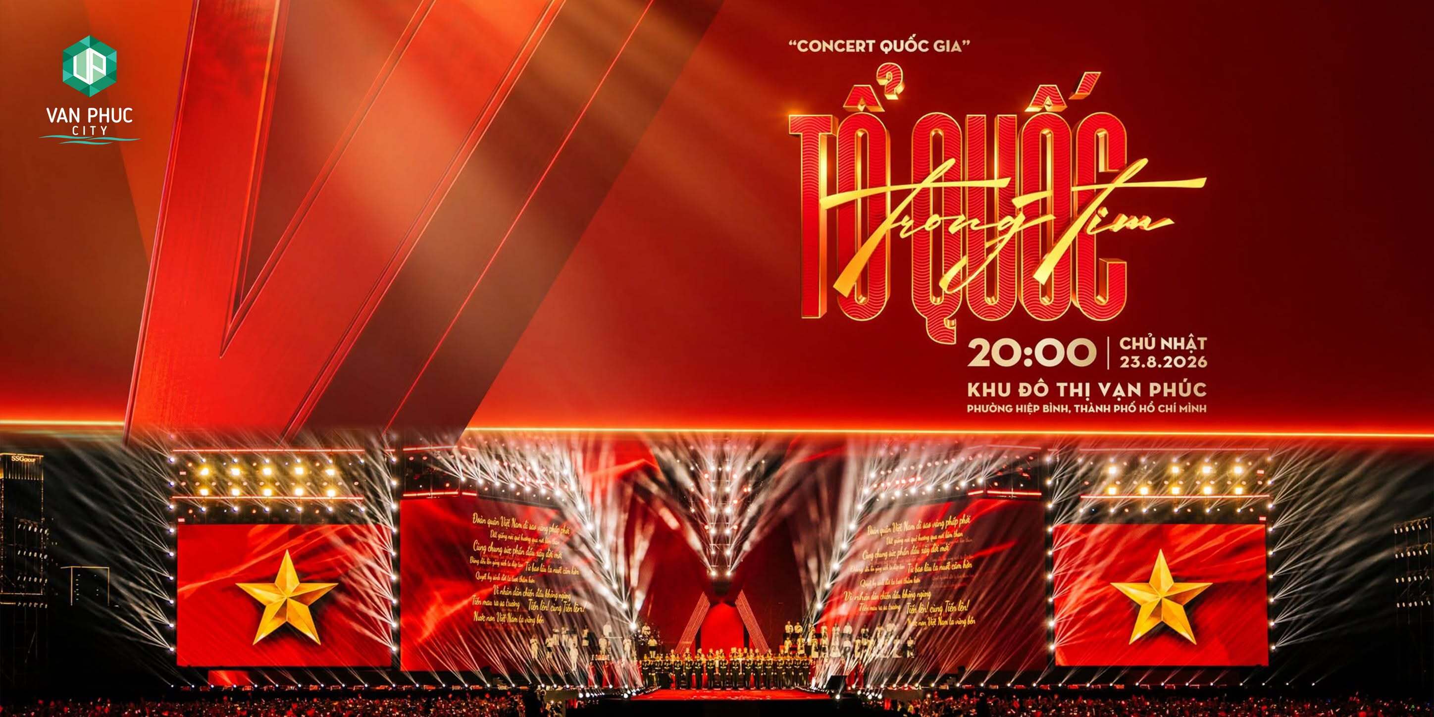 Concert Tổ Quốc trong Tim 23/8/2026 Tại Vạn Phúc City