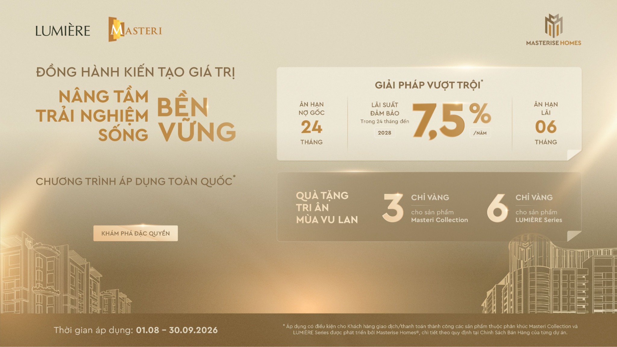 Chương trình Đồng hành kiến tạo giá trị - Nâng tầm trải nghiệm sống bền vững của Masterise Homes