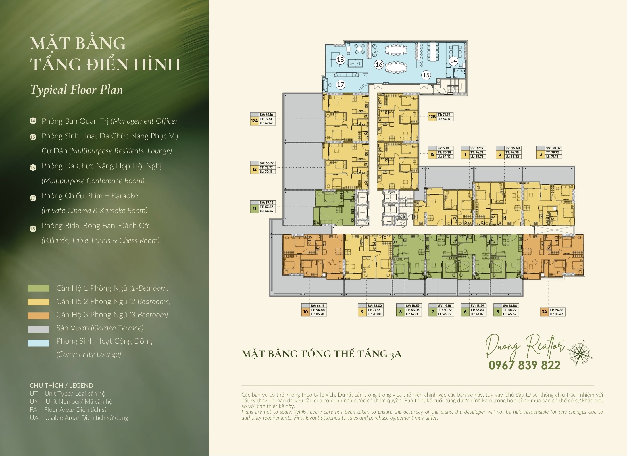 Mặt bằng điển hình tầng 3A Legacy 66