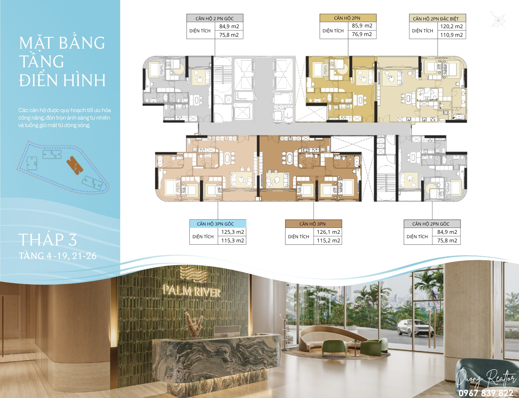 Mặt bằng tầng điển hình Tháp 3