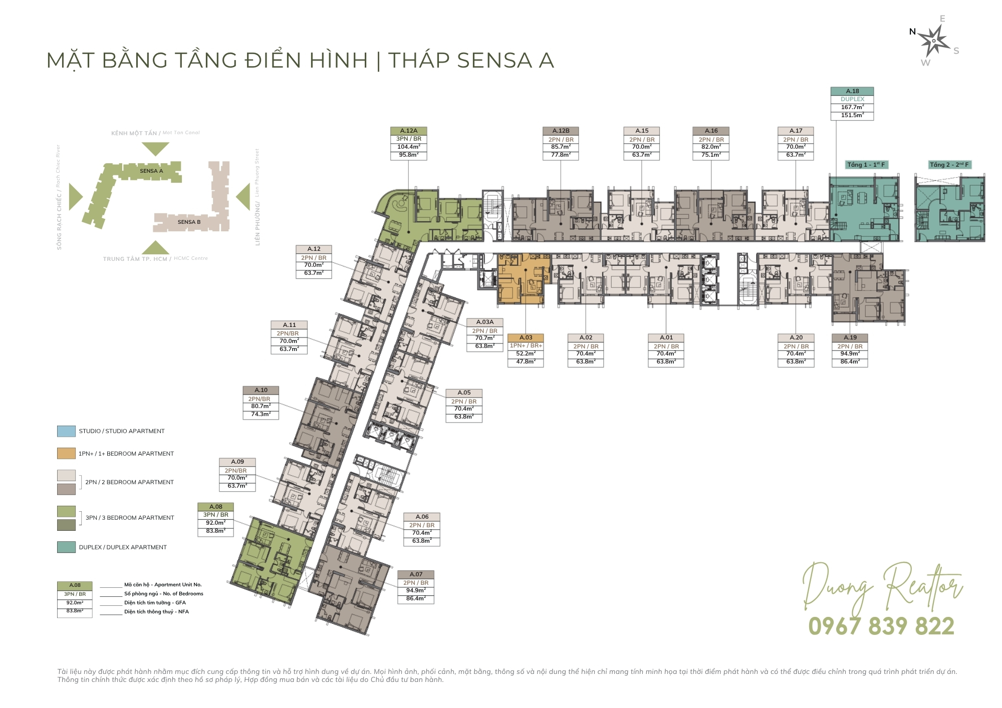 Mặt bằng điển hình tháp A Sensa A