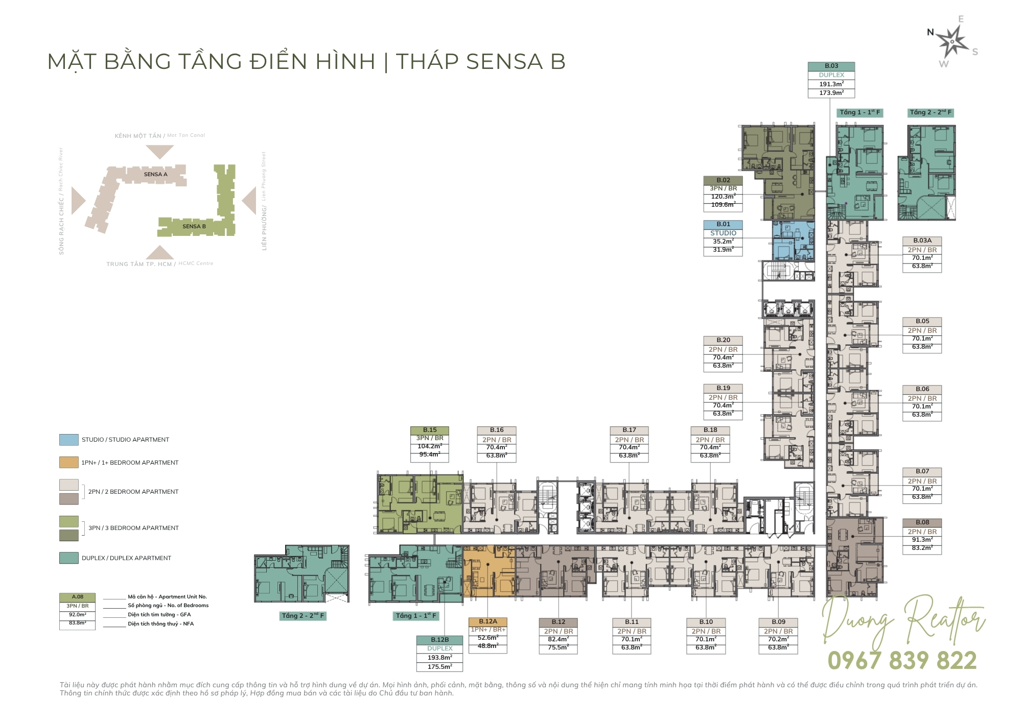 Mặt bằng tầng điển hình tháp B Sensa B