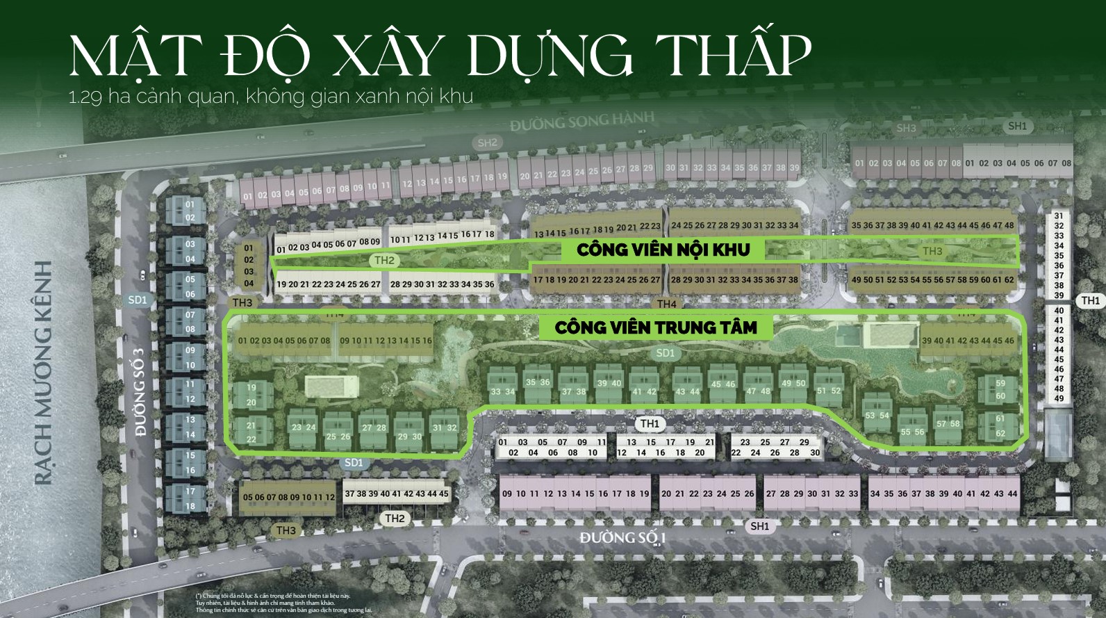 Mật độ xây dựng thấp