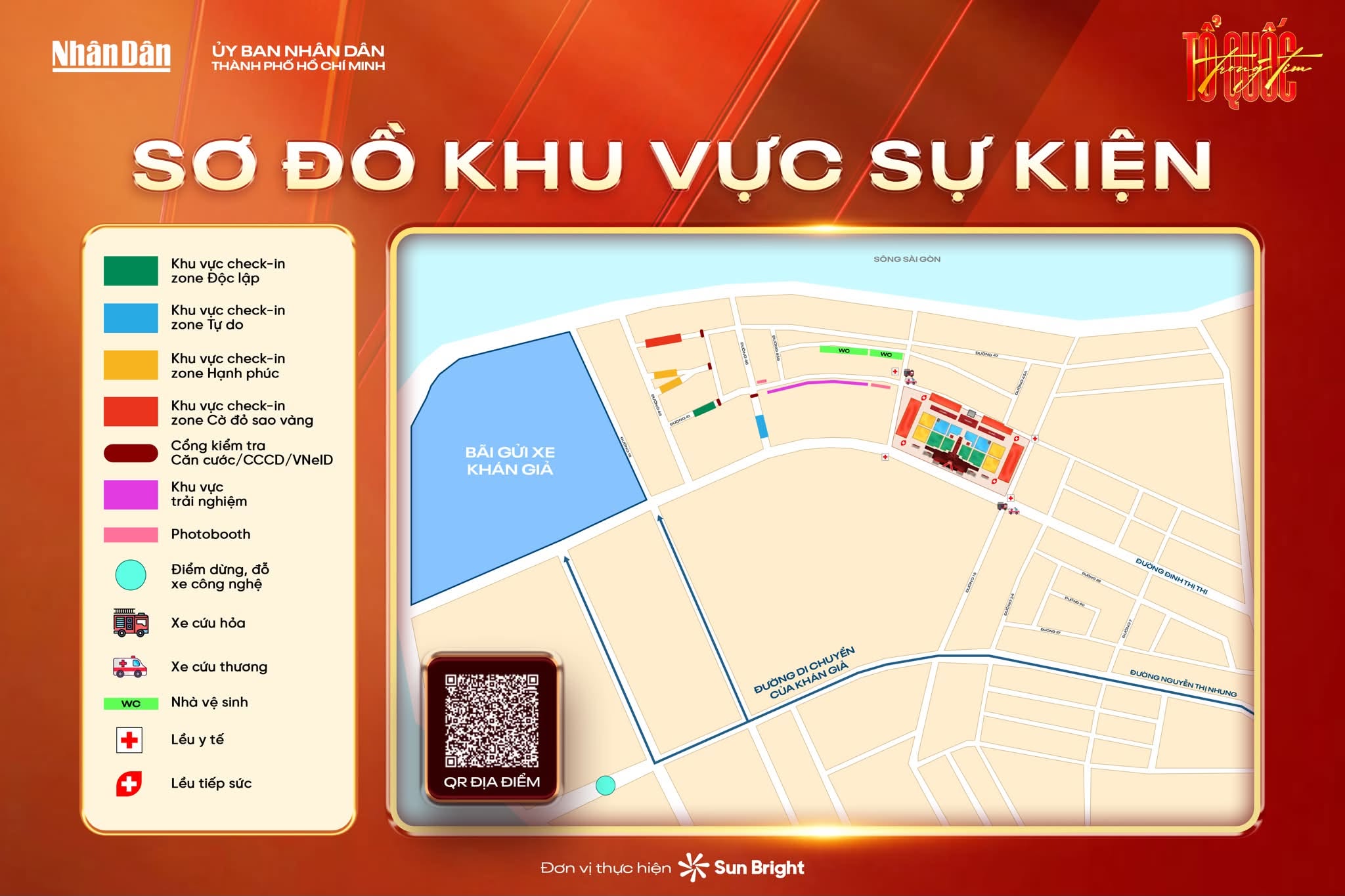 Sơ đồ sự kiện Concert Tổ Quốc Trong Tim Tại Vạn Phúc City