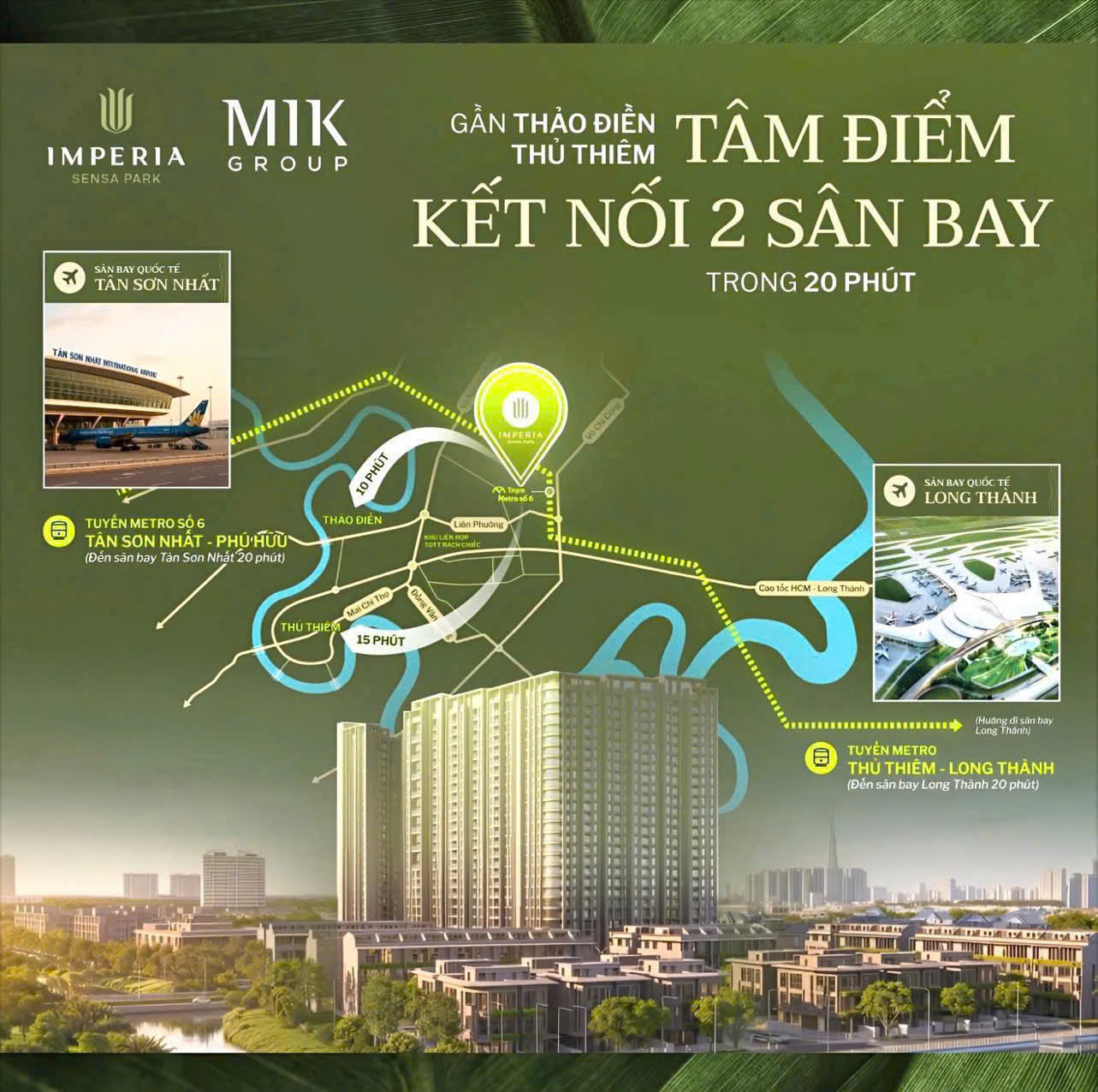 Imperia Sensa Park - Tâm điểm kết nối 2 sân bay