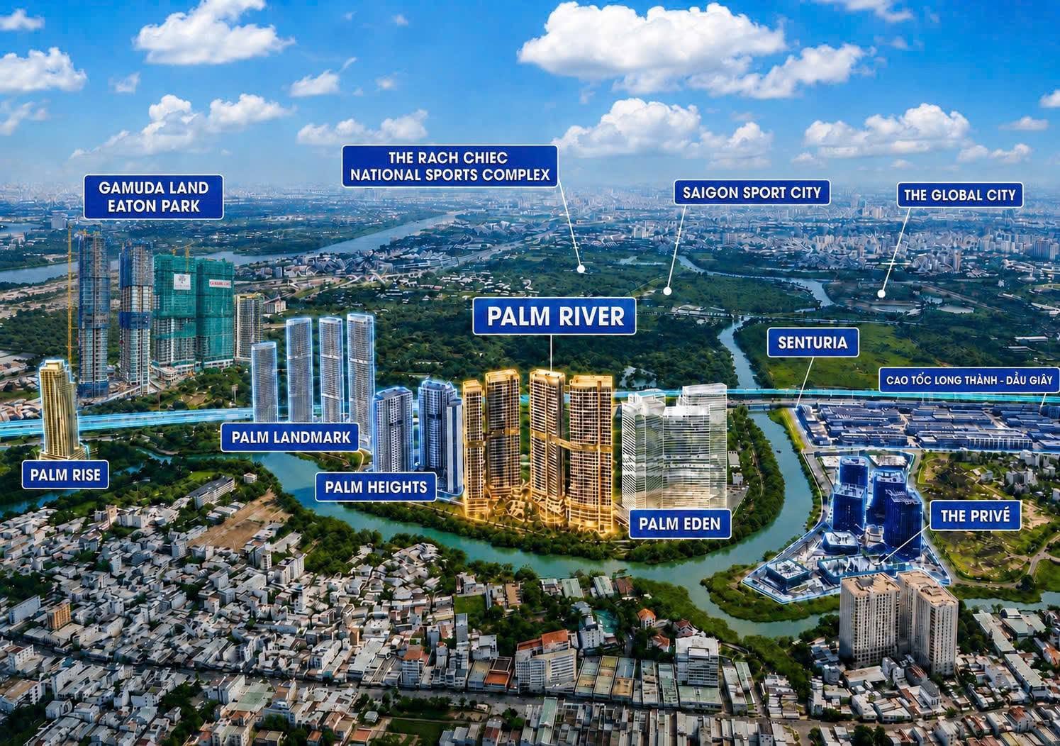 Vị trí The Privé và các dự án khu Rạch Chiếc tháng 8 2026