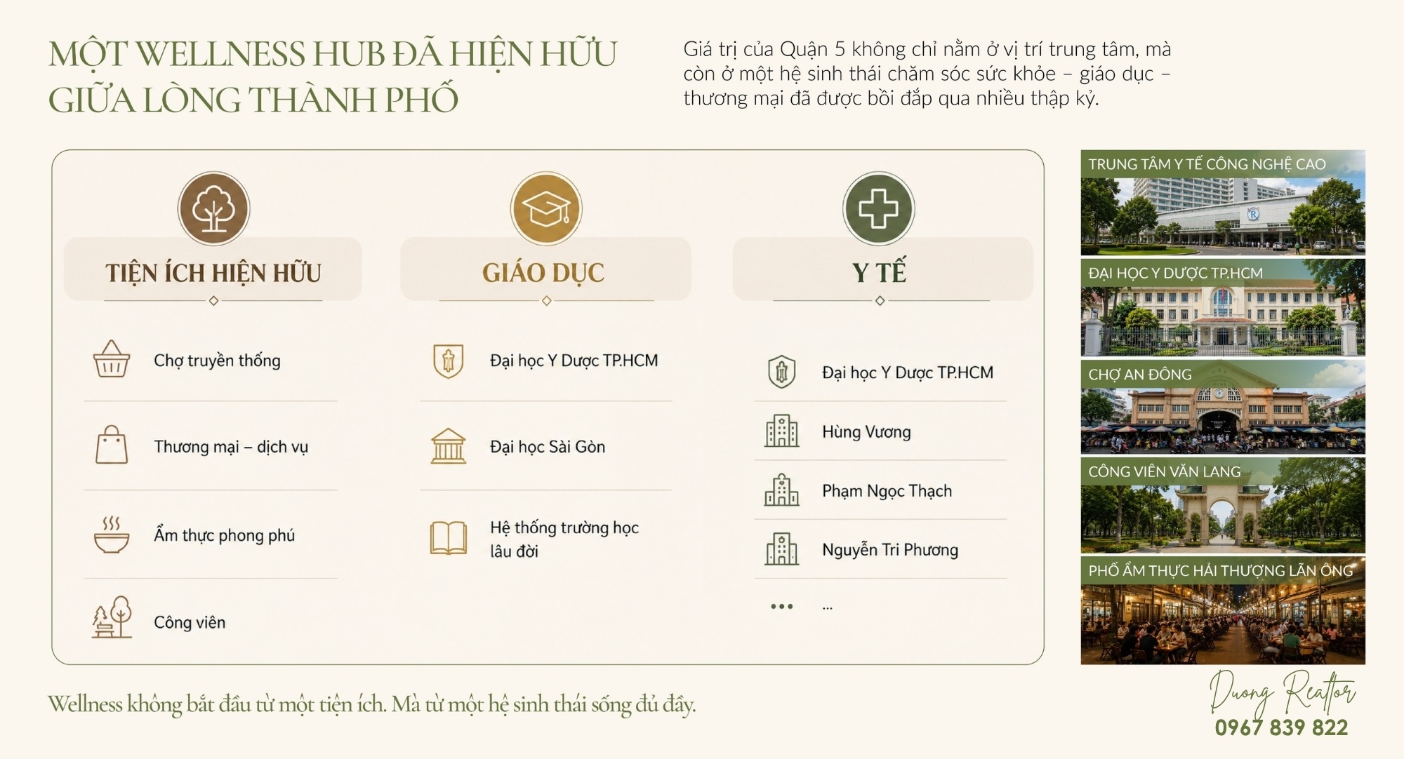 Tiện ích hiện hữu giữa lòng Quận 5 Giáo dục - Y Tế