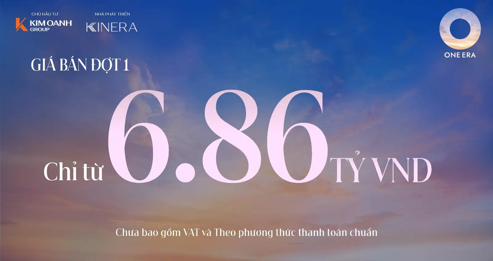 Giá bán phân khu Nizi dự án One Era từ 6,86 tỷ