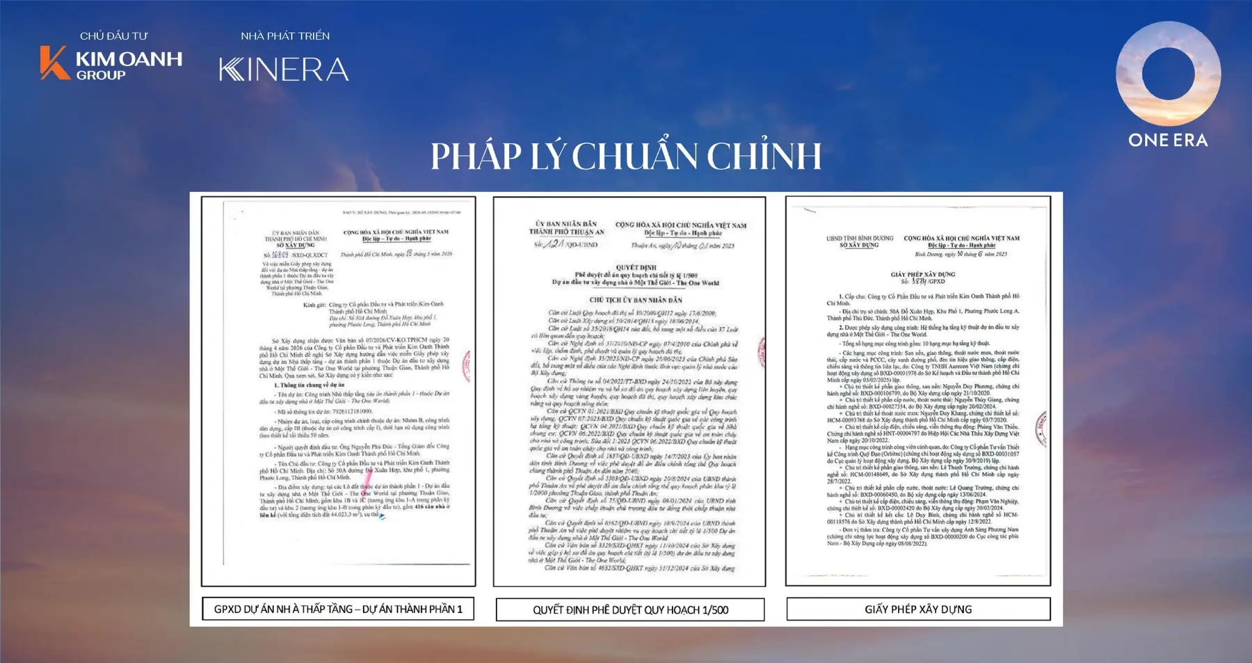 Pháp lý One Era hoàn chỉnh