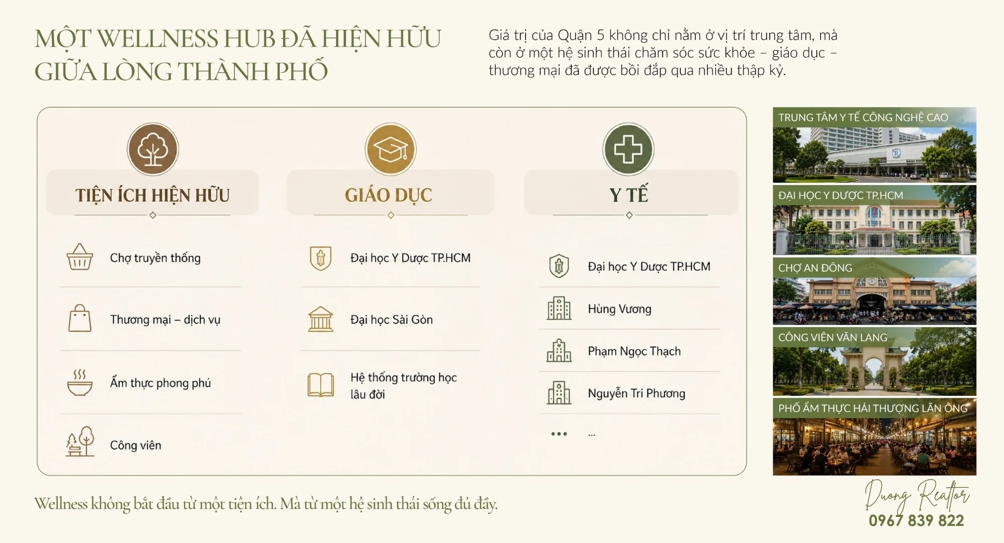 Tiện ích hiện hữu giữa lòng Quận 5 Giáo dục - Y Tế