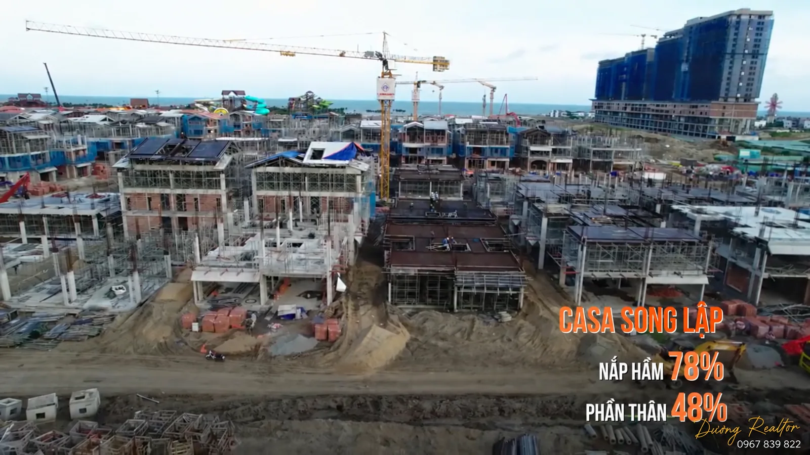 Casa Villa song lập Blanca City: nắp hầm 76%, phần thân 48% tại khu vực cập nhật