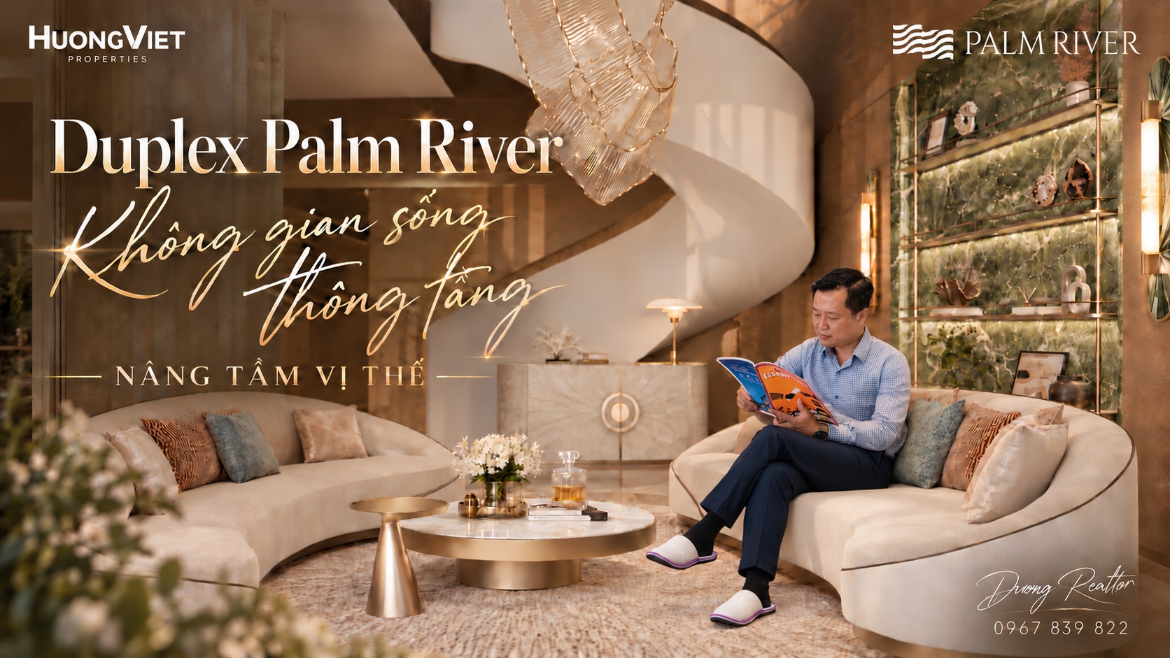 Duplex Palm River - 42 căn giới hạn, không gian thông tầng nâng tầm trải nghiệm sống
